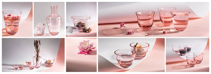 SHADOWS <br> Drinking Glass in Suede Pink <br> (Set of 2) - KLIMCHI