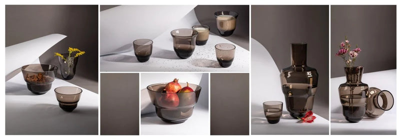 SHADOWS <br> Espresso Glass Cup in Midnight Grey <br> (Set of 2) - KLIMCHI
