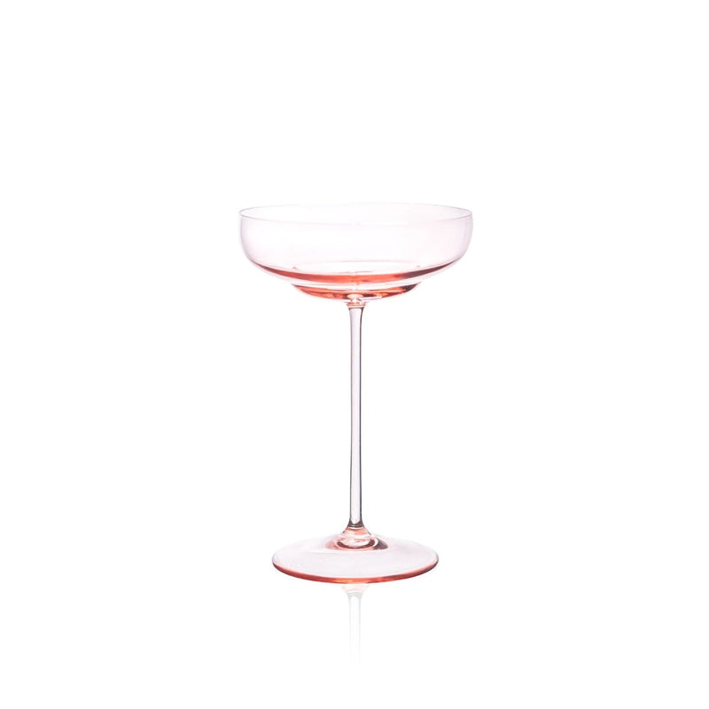 SHADOWS Coupe Glass in Suede Pink (Set of 2) - KLIMCHI