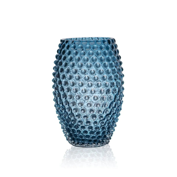 Underlay Blue Smoke Egg Hobnail Vase - KLIMCHI