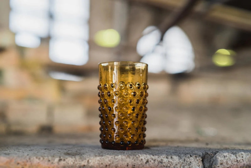 Amber Hobnail Tumblers - KLIMCHI