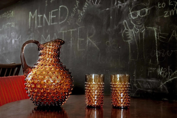 Amber Hobnail Tumblers - KLIMCHI